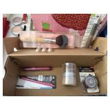 Box With Make Up Brush, Lipstick & More