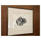 20.5"x18.5" Kitty Mandala By Aikins Print