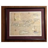 36.5"x30" 1993 Kate Pyck Virgin Islands Print