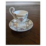 Vintage Limoges Hand Painted Tea Cup & Saucer