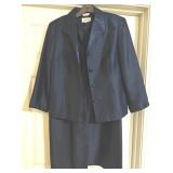 Tahari Pure Silk Blue Dress w/Jacket Sz 6