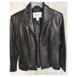 Nine West Leather Jacket Sz Small