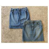 (2) Denim Skirts Ralph Lauren & Other Sz 12