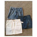 (3) Denim Skirts Sz 14