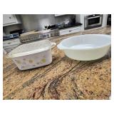 Vintage 1 1/2 Qt Corning Ware Covered Dish + 2 Q