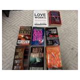 (7) Paperbacks, (1) Hardcover Books