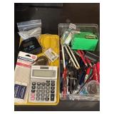 Calculator, Pens, Tape, ProTape Magnifying