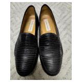 Sandro Moscoloni Blk Lizard Skin Shoes  Made In