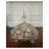Triangle Footed Candy Dish w Shells