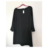 NWT GAP Black Flare Sleeve Dress Sz LG