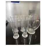 (4) Pilsner Glasses & Pitcher