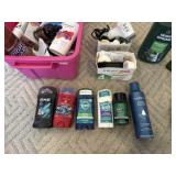 Bin of Deodorant, Body Lotion & More