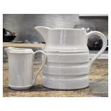 Glass Pitcher & Creamer