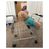 Toddler Shopping Cart Walker 18" & Teddy Bear +
