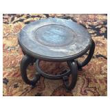 9"x6" Small Round Wooden Plant Stand