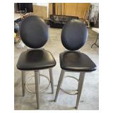 (2) Black Barstools 46"ï¿½16"