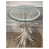 23.5" x 29"  Sheaf of Wheat Glass Coffee Table