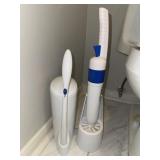 (3) Toilet Brushes, Metal Trash Can & Plunger
