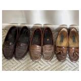 (3) Pr Leather Penny Loafers; 2 are Cole Haan
