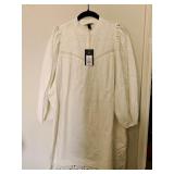 NWT Universal Thread Boho White Eyelet Dress Sz M