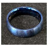 Blue Titanium Ring Sz 8