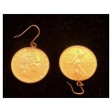 1961 Italian Coin Earrings
