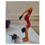 Wooden Yoga Pose Figurine & Ant Eater Bobble Head