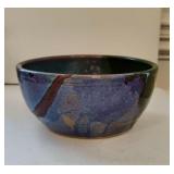 Blue Glazed Pottery Bowl