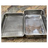 (2) Roasting Pans & Rack