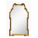 23"x39" Scrolled Arch Keyhole Gold Mirror