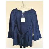 NWT Holly and the Hound Bell Sleeve Blue Top Sz L