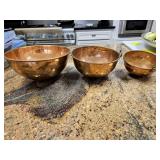 (3) Copper Bowls