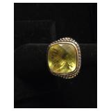 Citrine Gemstone Ring Sz 7