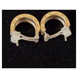Bvlgari 14K White & Yellow Gold Earrings