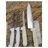 (4) Knifes (2) Dexter Russell & (2) Members Mark