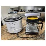 Vintage Norelco Coffee Maker & Rival Crock-