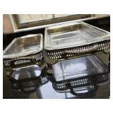 (2) Casserole Dishes w/Vintage Silver Plated