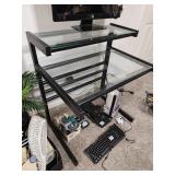 Glass Computer Desk NO CONTENTS INCLUDED