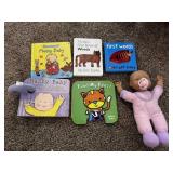 (5) Baby Books & Baby Doll
