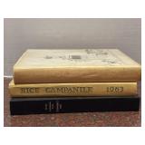 3 Rice Campanile Year Books 1962-1964