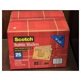 NIB Scotch Bubble Mailer 6"x9", Size #0 Case Of