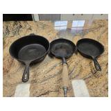 (3) Cast Iron Skillets