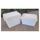 (2) Plastic Bins