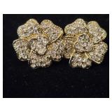 Vintage Brooch Style Earrings