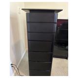 Wooden Black Cabinet 17ï¿½x26ï¿½x48ï¿½, 7 Drawers