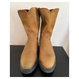 Sz:9.5, Justin Mens Boots Steel Toe Work Boots