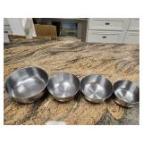 Set of (4) Stainless Mixing Bowls