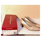 Salvatore Ferragamo Gold Pumps Sz 7.5