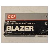 A Box of CCI Blazer 45 Auto 50 Centerfire
