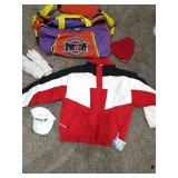 Vintage Duffel Bag, Mens Snow Jacket Gloves & More